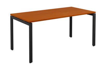 SEK-U - 16 stůl kancelářský, kovová podnož černá, deska 25 mm, široký 1600 mm, třešeň šumavská